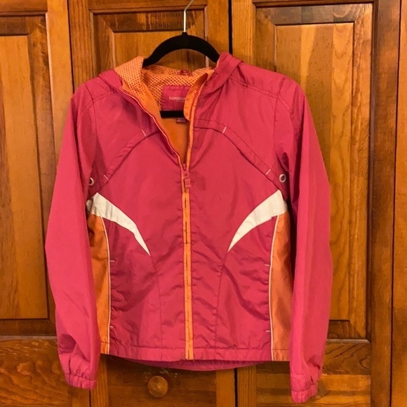 London Fog Other - Girls Rain Jacket Size 14-16 Hooded London Fog Pink/Orange